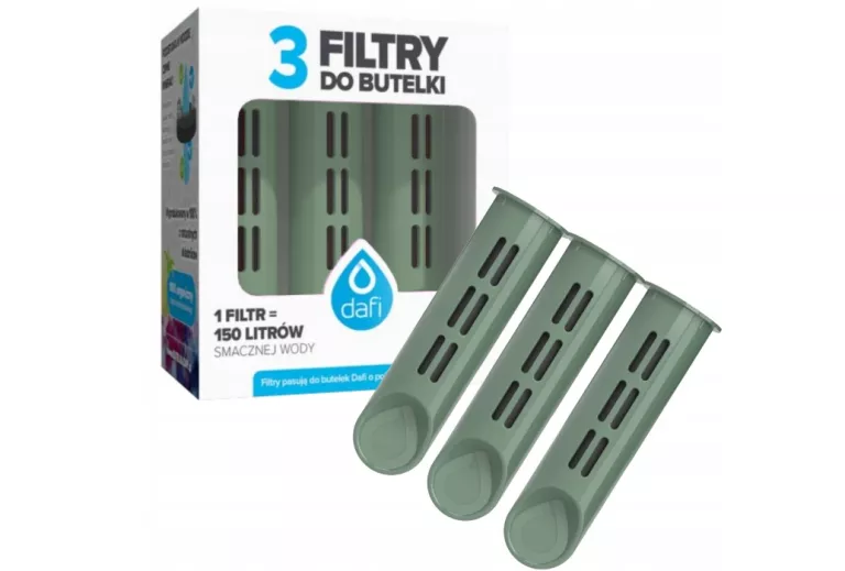 WKŁAD FILTRUJĄCY DO BUTELKI DAFI SOFT & SOLID 3 SZT. CIEMNOZIELONY