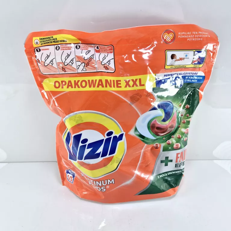 VIZIR 50 PLATINUM PODS + FAIRY EFFECT KAPSUŁKI DO PRANIA, 50 SZT