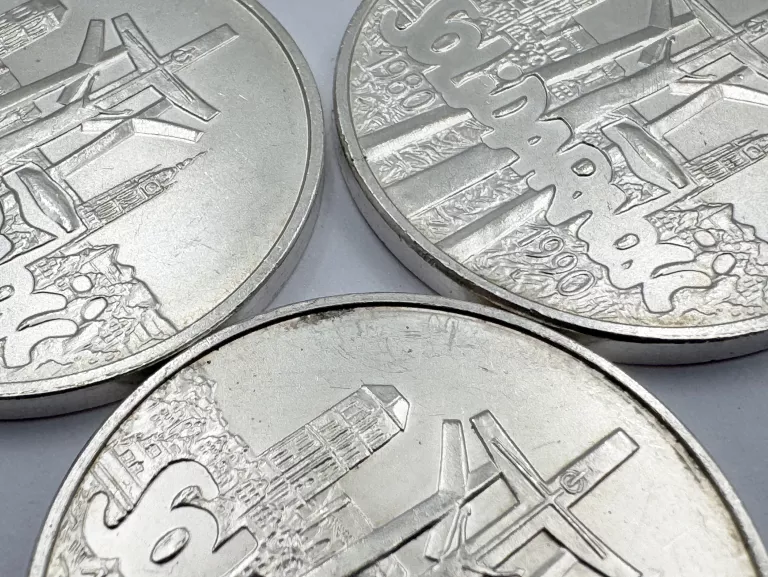 MONETA SREBRNA AG999 1 UNCJA 31,10G SOLIDARNOŚĆ 1990R 100000ZŁ
