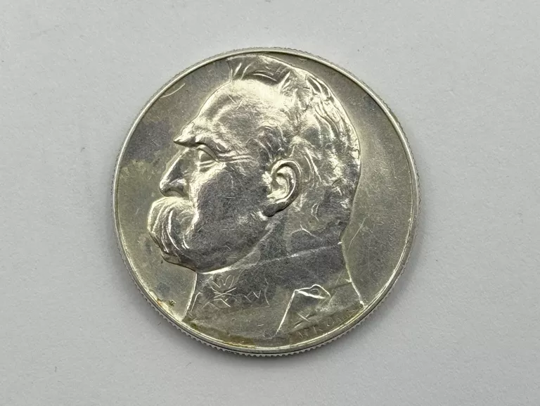 MONETA SREBRNA AG750 22,00G 10 ZŁOTYCH 1939 JÓZEF PIŁSUDSKI
