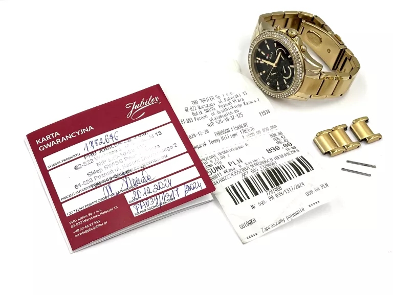ZEGAREK TOMMY HILFIGER 1782676 HAVEN BRANSOLETA ZŁOTY GWARANCJA
