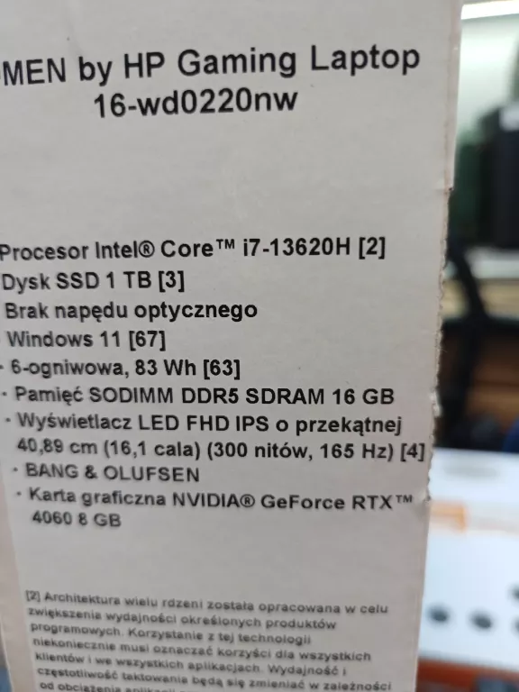 HP OMEN GAMING 16 FULL HD IPS 165HZ I7-13620H 16GB DDR5 1TB SSD RTX 4060