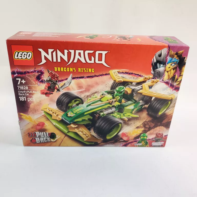 LEGO NINJAGO SAMOCHÓD WYŚCIGOWY LLOYDA Z NAPĘDEM TYPU PULL-BACK 71828