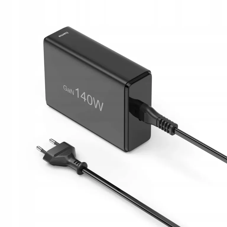 ŁADOWARKA USB STACJA ŁADUJĄCA HAMA 140W 3X USB-C 2X USB-A GAN QC/PA CZARNA