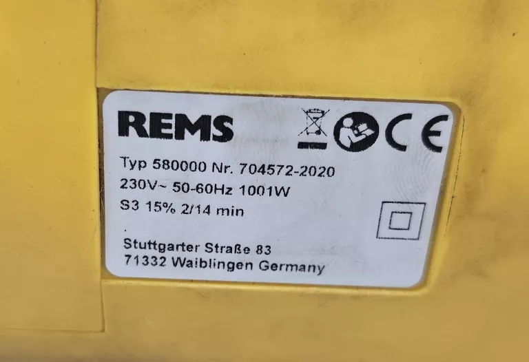 GIĘTARKA ELEKTRYCZNA DO RUR REMS CURVO SET 58 ZESTAW
