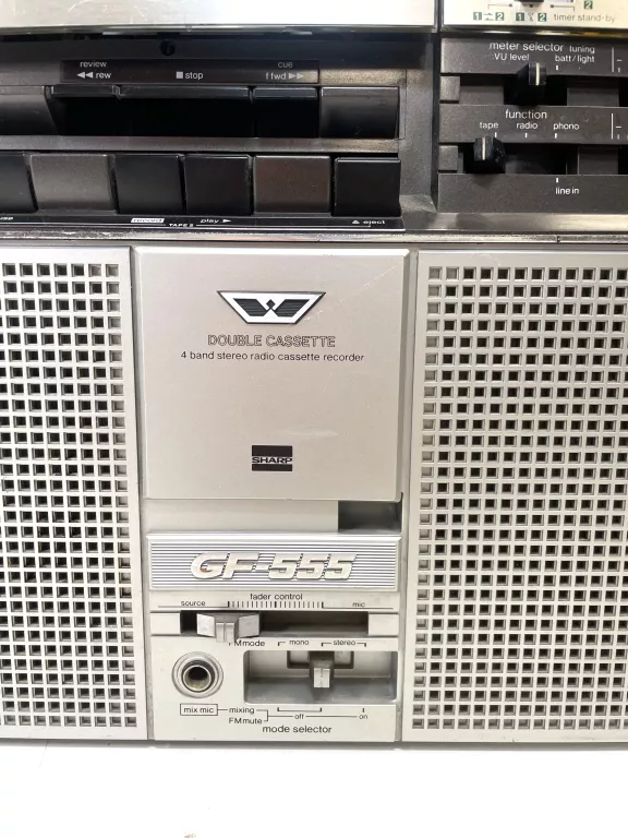 SHARP GF-666 GHETTOBLASTER MAGNETOFON RADIO BOOMBOX OPIS!!
