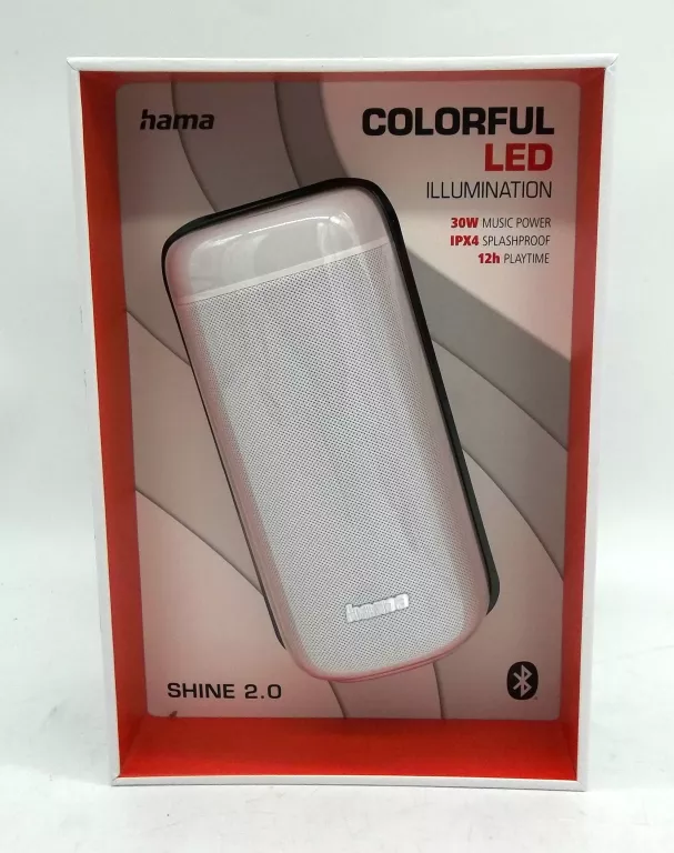 HAMA GŁOŚNIK MOBILNY BLUETOOTH SHINE 2.0 LED NA PREZENT NA RYBY WĘDKARSKI