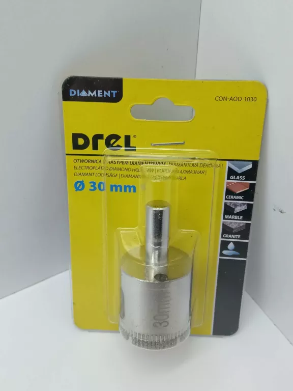 WIERTŁO DIAMENTOWE OTWORNICA CERAMIKI SZKŁA 30 MM