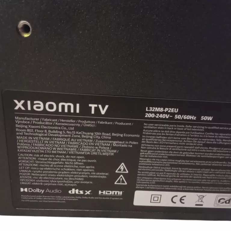 TELEWIZOR LED XIAOMI TV A 2025 32" L32M8-P2EU