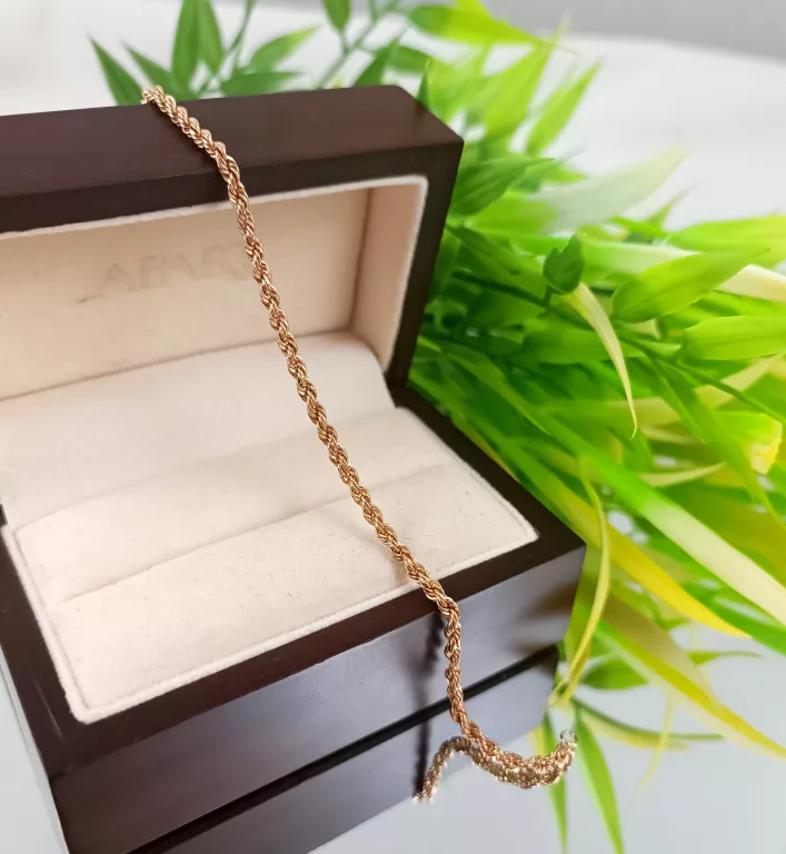 ZŁOTA BRANSOLETKA - RÓŻOWE ZŁOTO 1,40 G 585