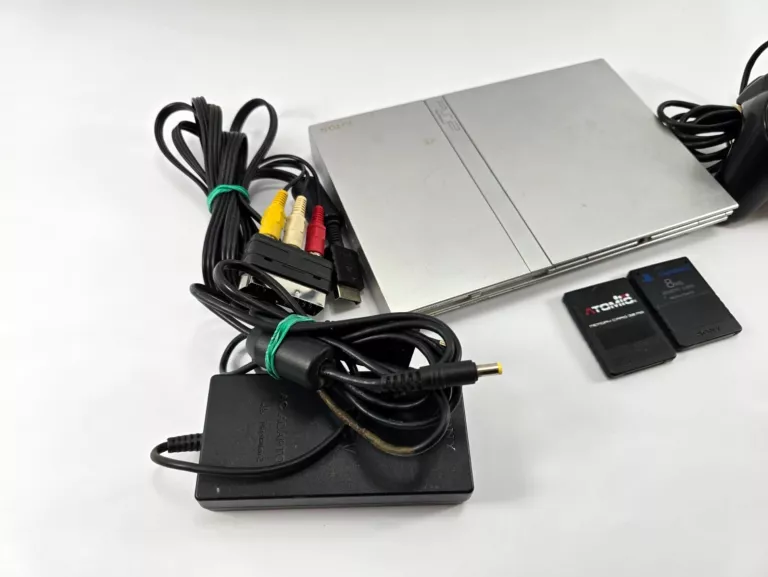 KONSOLA SONY PLAYSTATION 2 SLIM SZARA ZESTAW