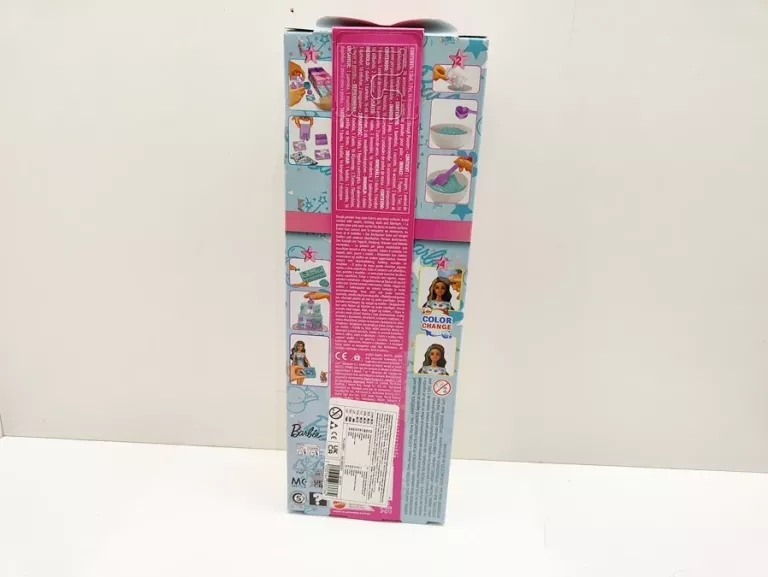 BARBIE PARTY UNBOXED NIESPODZIANKI LALKA BRUNETKA Z PIESKIEM+AKCESORIA 3+