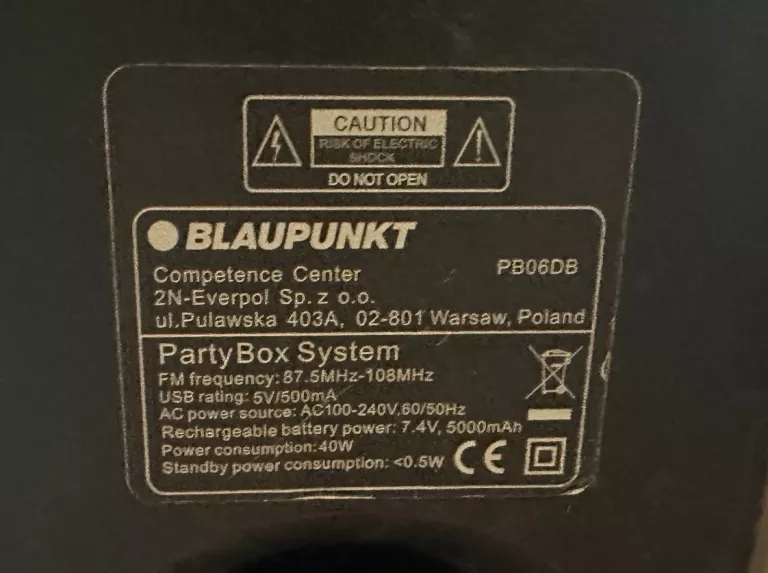 GŁOŚNIK BLAUPUNKT PB06DB!