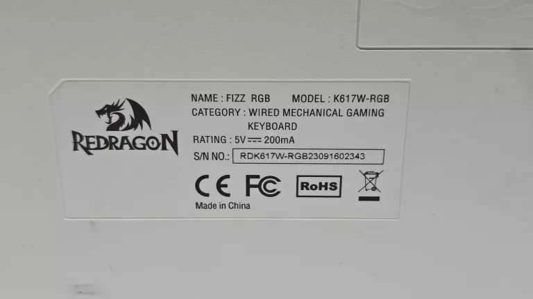 KLAWIATURA REDRAGON K617W FIZZ RGB