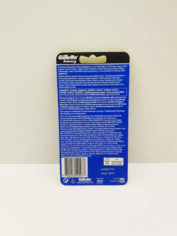 WKŁADY DO MASZYNKI GILLETTE SENSOR 3 8SZT