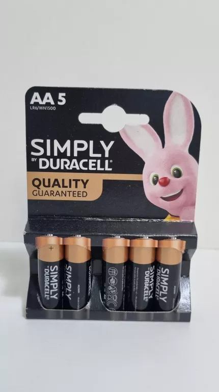 BATERIA ALKALICZNA DURACELL AA (R6) 5 SZT.