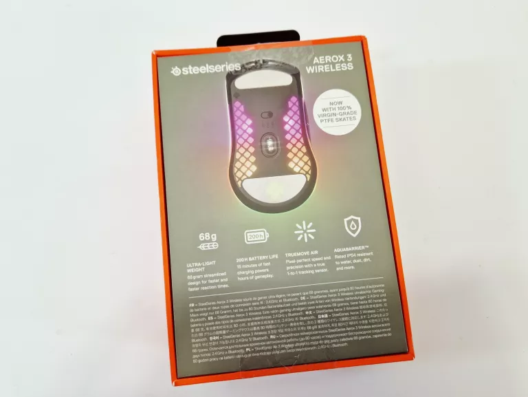 BEZPRZEWODOWA MYSZ GAMINGOWA STEELSERIES AEROX 3 WIRELESS (2022) | CZARNA