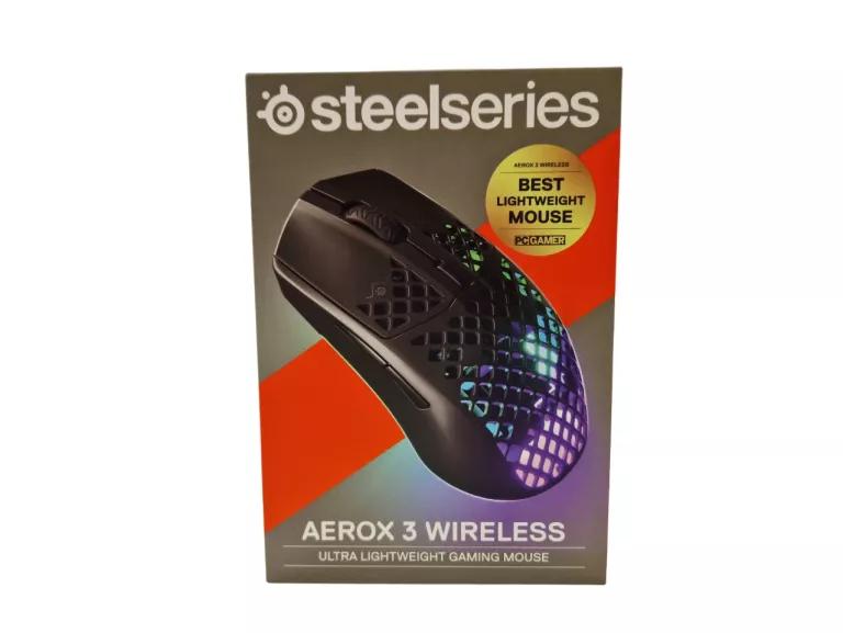 BEZPRZEWODOWA MYSZ GAMINGOWA STEELSERIES AEROX 3 WIRELESS (2022) | CZARNA