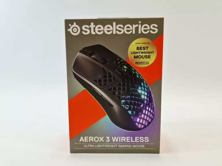 BEZPRZEWODOWA MYSZ GAMINGOWA STEELSERIES AEROX 3 WIRELESS (2022) | CZARNA