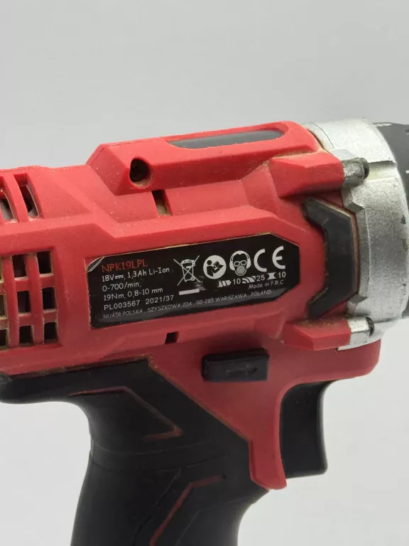 WKRĘTARKA NUTOOL RED NPK19LPL / 1X BAT. 18V 1,3AH / ŁADOWARKA