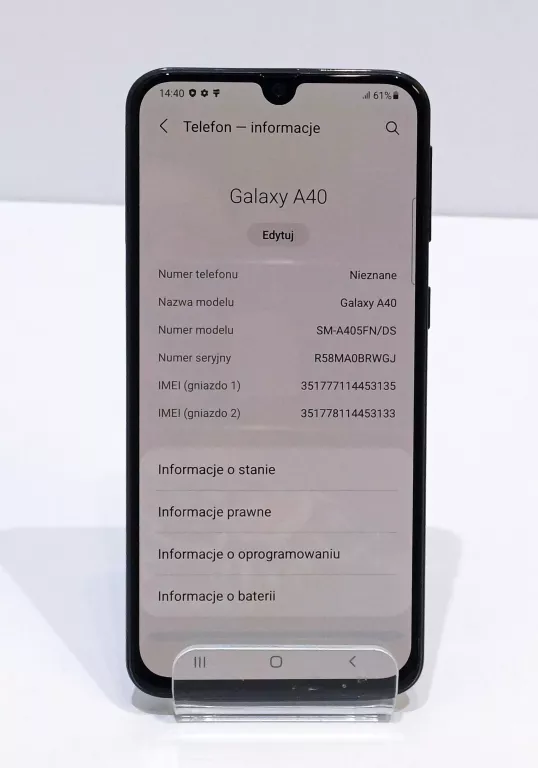 TELEFON SAMSUNG GALAXY A40 4/64 ETUI