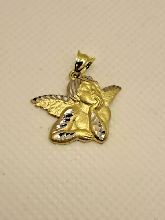 ZŁOTA ZAWIESZKA ANIOŁEK PRÓBY 585 1,23 GRAM