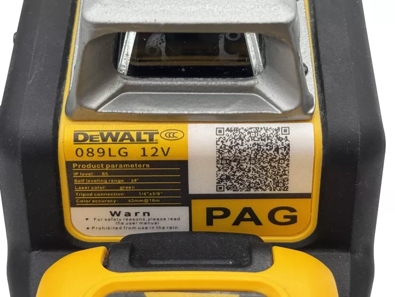 LASER KRZYŻOWY DEWALT DW089LG 30M 3X360 2023R + AKU. 2.0AH 2024R + ŁAD.
