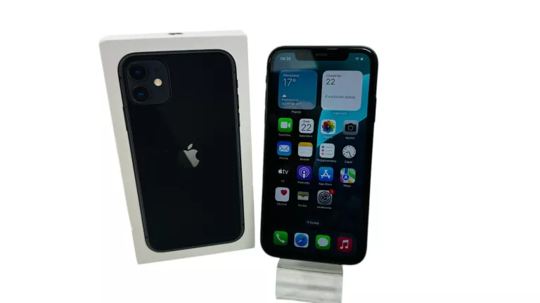 TELEFON APPLE IPHONE 11 128GB CZARNY 77% BAT