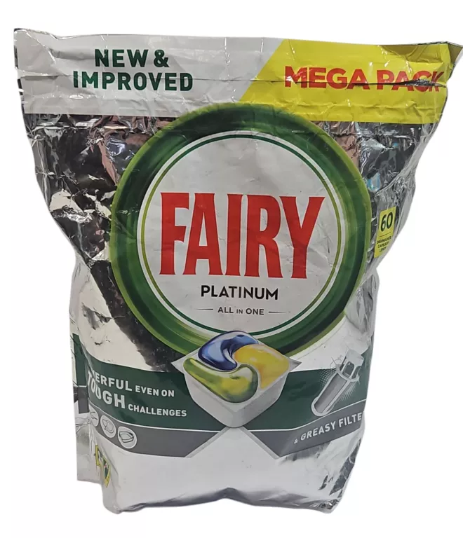 KAPSUŁKI DO ZMYWARKI FAIRY PLATINUM ALL IN ONE 60 SZT