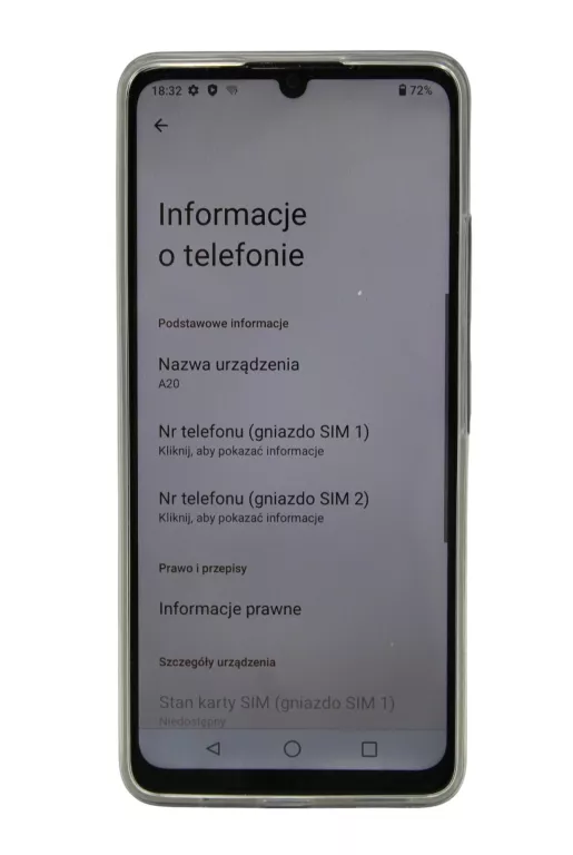 TELEFON SMARTFON CUBOT A20 4 GB / 128 GB 4G (LTE) CZARNY