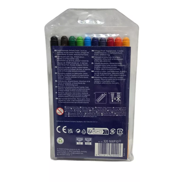 FLAMASTER DWUSTRONNY NC10 W ETUI STAEDTLER 10KOL.