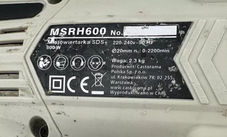 MŁOTOWIERTARKA MACALLISTER MSRH600
