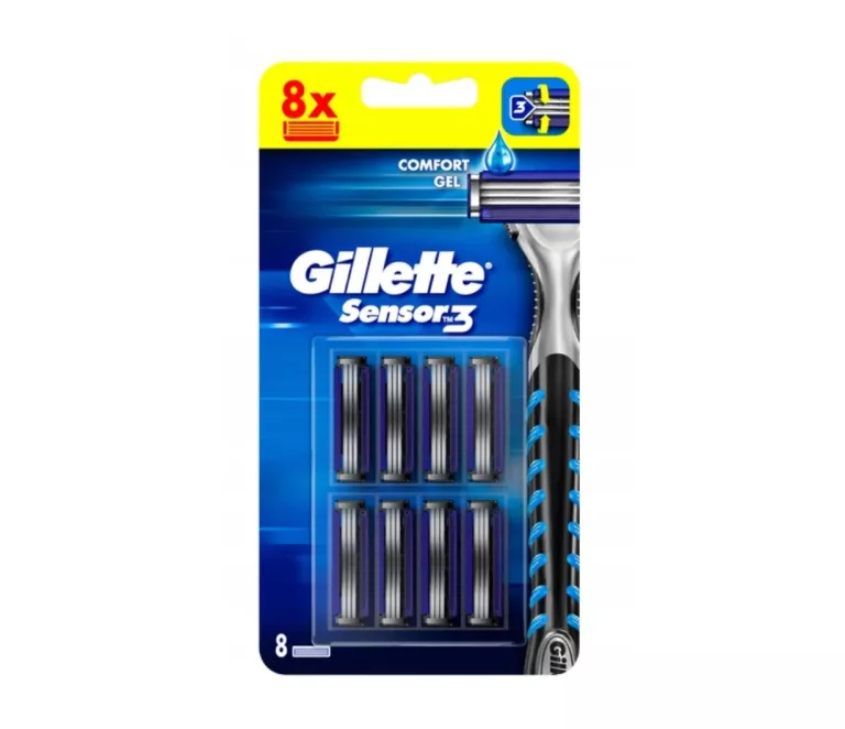GILLETTE BLUE 3 SENSOR WKŁADY OSTRZA 8 SZT