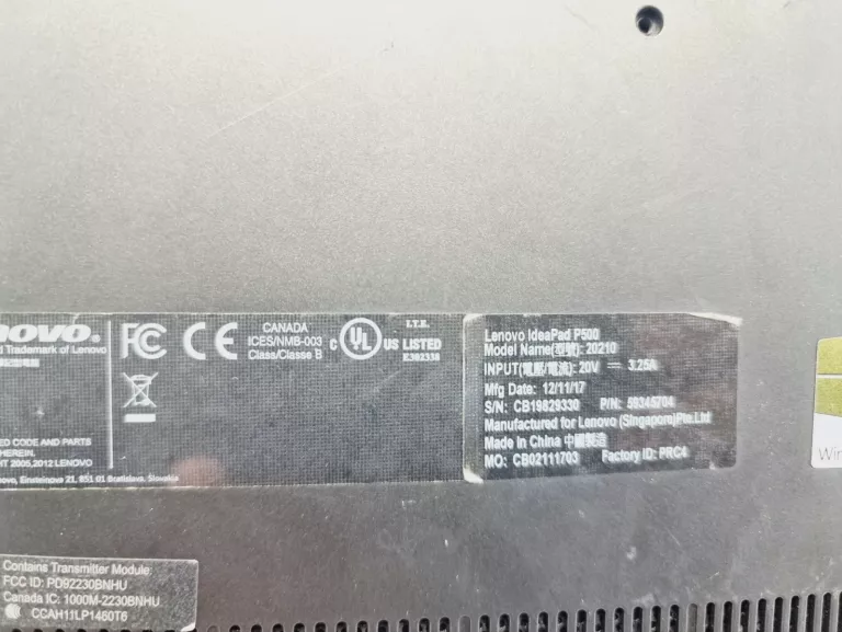 LAPTOP LENOVO IDEAPAD P500