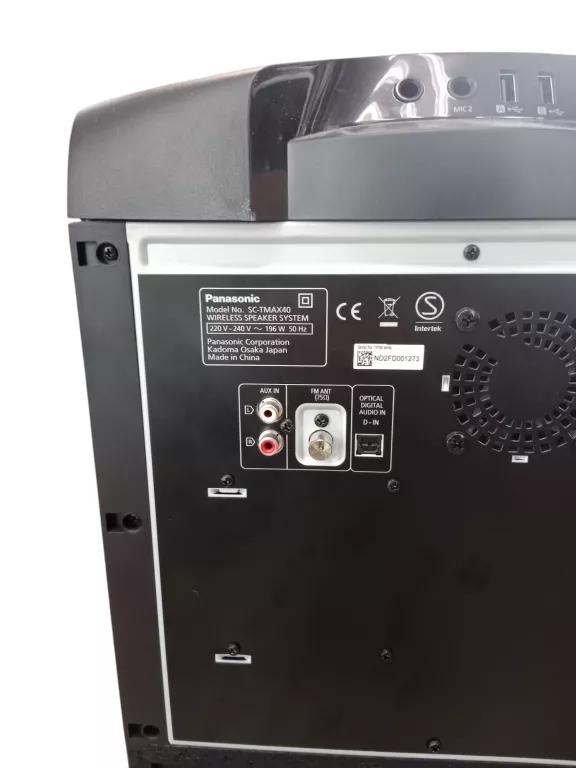 GŁOŚNIK WIEŻA PANASONIC SC-TMAX40