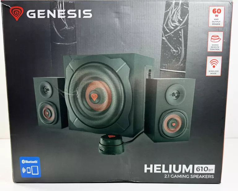 BARWNE GŁOŚNIKI KOMPUTEROWE GENESIS HELIUM 610BT