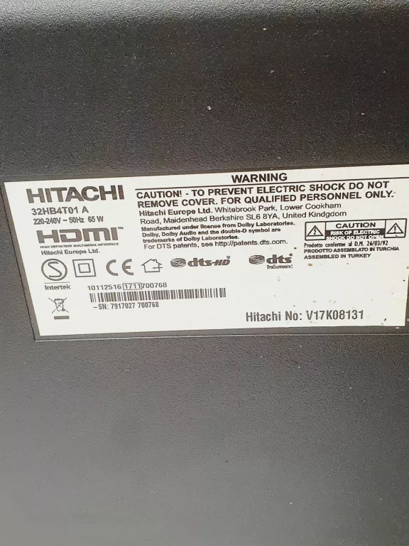 TELEWIZOR HITACHI 32HB4T01