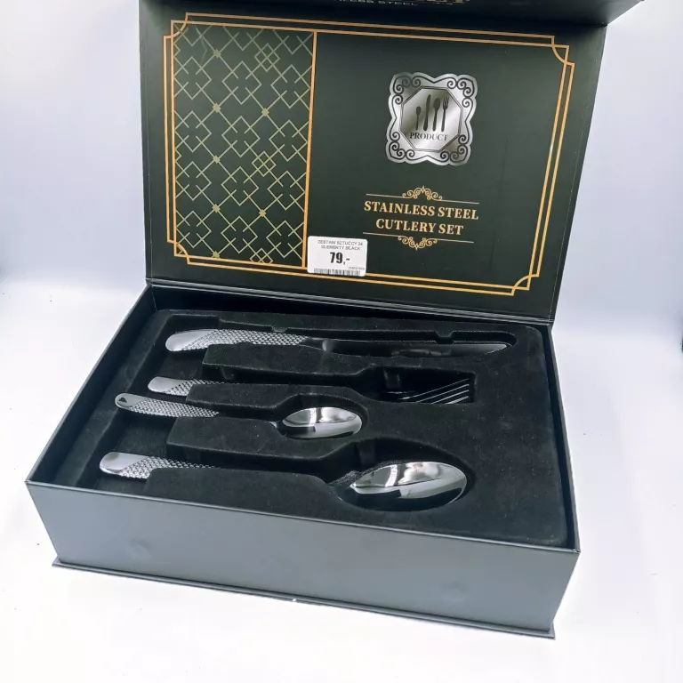 ZESTAW SZTUĆCY 24 ELEMENTY BLACK