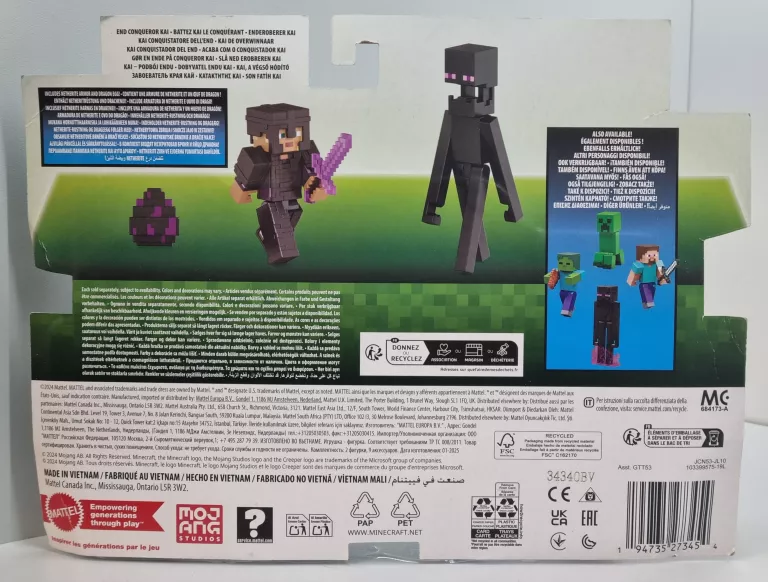 3 FIGURKI MINECRAFT - 3PAK - MATTEL GTT53 JCN53