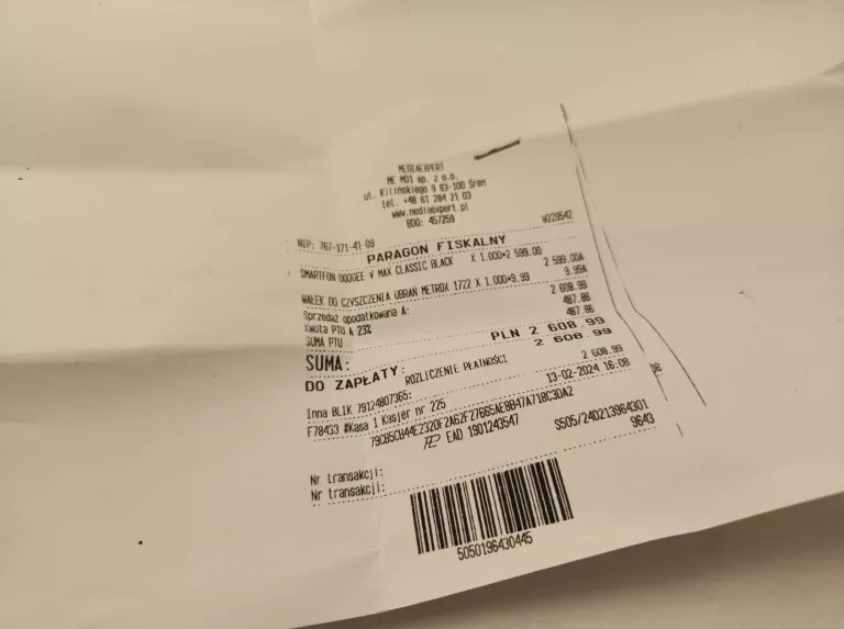 DOOGEE V MAX 12/256GB 22000MAH GWARANCJA KOMPLET