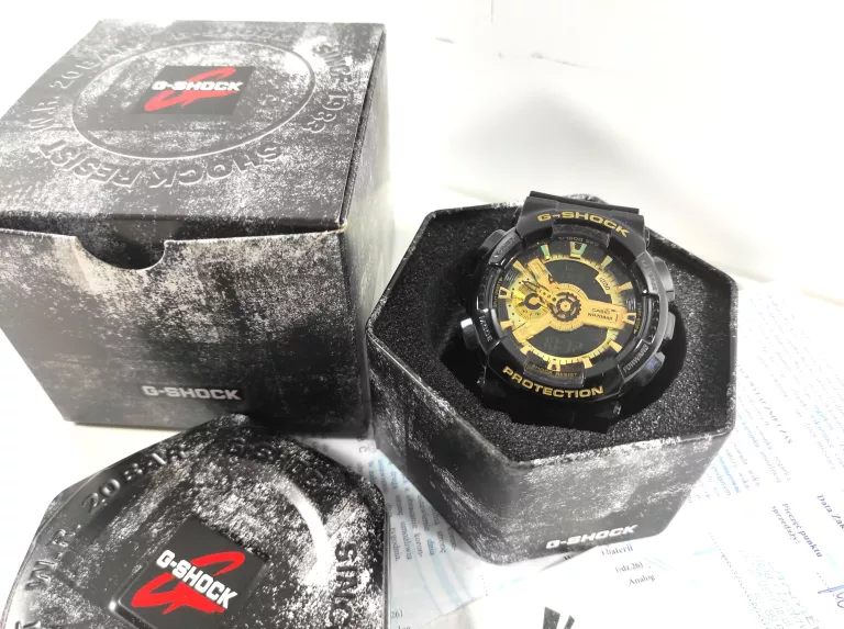 ZEGAREK CASIO GSHOCK GA110GB CZARNO ZLOTY GW KPL