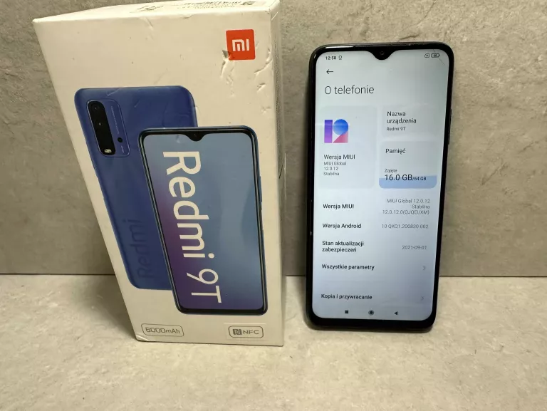 TELEFON REDMI NOTE 9T 64GB PEK W ROKU