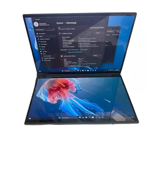 LAPTOP ASUS ZENBOOK DUO 2025 UX8406CA RYSIK ŁAD JAK NOWY