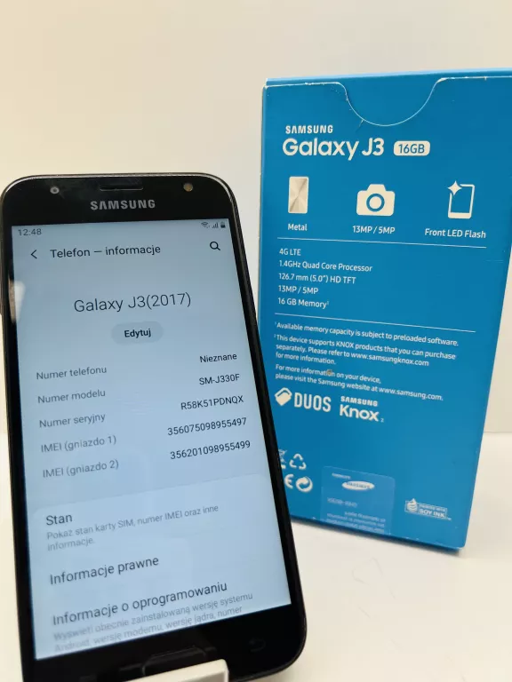 SAMSUNG J3 2017 ŁADOWARKA + PUDEŁKO