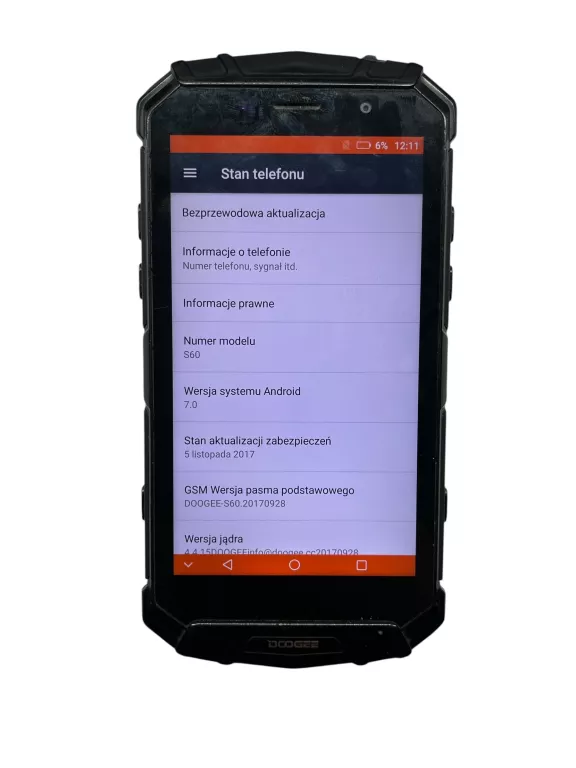 TELEFON SMARTFON DOOGEE S60 4/64GB CZARANY
