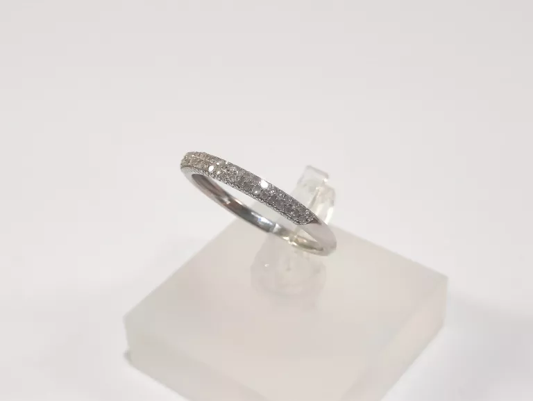 ZŁOTY PIERŚCIONEK DIAMENTY BIAŁE ZŁOTO 0.15 CT P375 1.40G R14