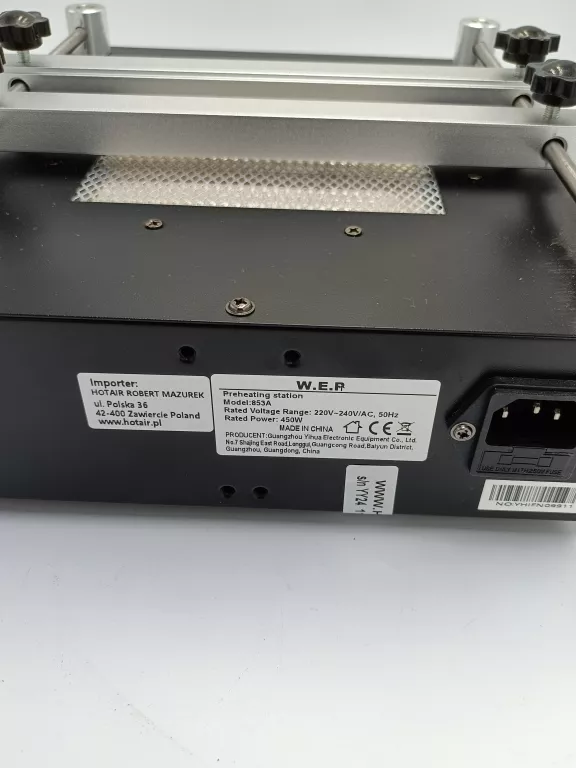 MOCNY PODGRZEWACZ KWARCOWY PREHEATER 450W DO NAPRAW BGA PŁYT PCB YIHUA 853