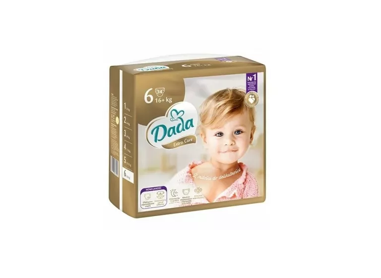 PIELUSZKI DADA EXTRA CARE ROZMIAR 6 34 SZTUKI PIELUCHY 16 + KG
