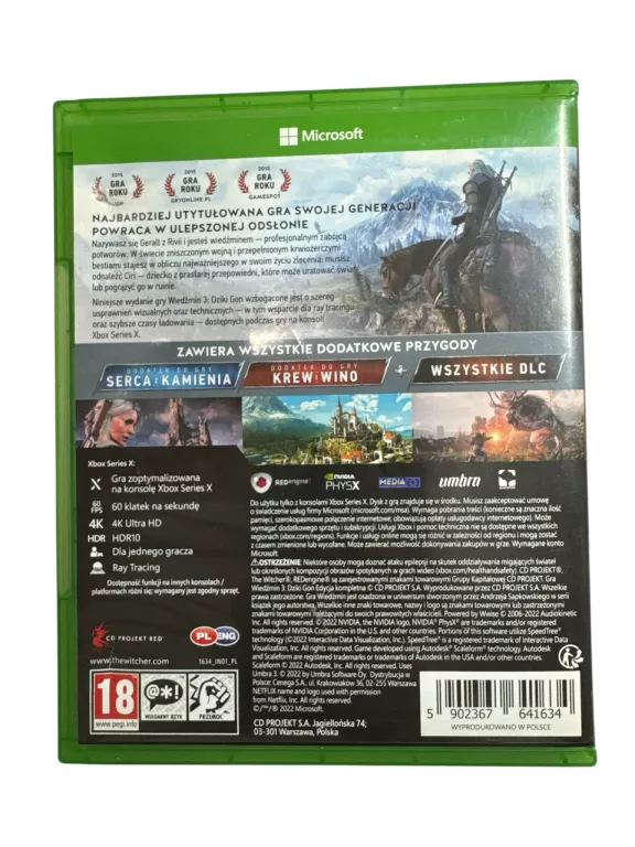 XBOX SERIES X WIEDZMIN DZIKI GON 3 [18] PL