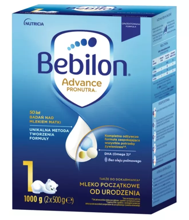 BEBILON 1 ADVANCE PRONUTRA MLEKO POCZĄTKOWE OD URODZENIA 1000 G